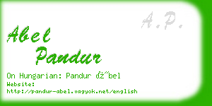 abel pandur business card